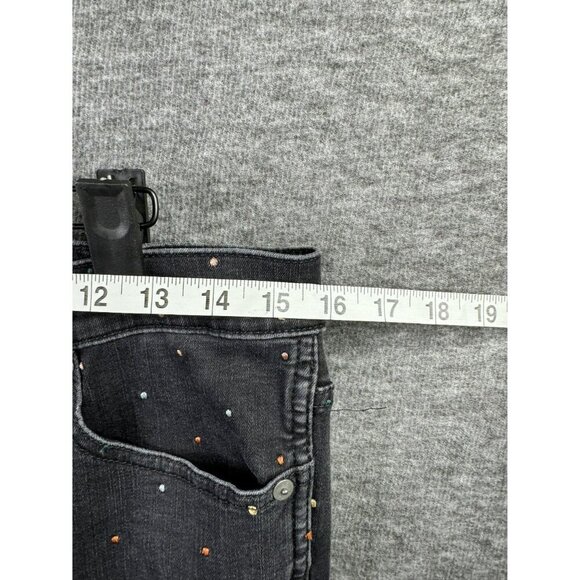 Madewell Womens 10" High-Rise Skinny Jeans Black Polka Dot Size 31 Stretch casua - Picture 5 of 6